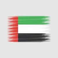 pincel de bandera de los emiratos árabes unidos. bandera nacional vector