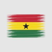 Ghana Flag Brush. National Flag vector