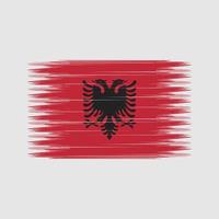 pincel de bandera de albania. bandera nacional vector