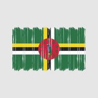 Dominica Flag Brush Vector. National Flag Brush Vector Design
