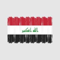 Iraq Flag Brush Vector. National Flag Brush Vector Design