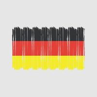 vector de pincel de bandera de alemania. diseño de vector de pincel de bandera nacional