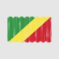 Congo Flag Brush Vector. National Flag Brush Vector Design