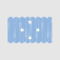 Micronesia Flag Brush Vector. National Flag Brush Vector Design