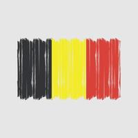 vector de pincel de bandera de Bélgica. diseño de vector de pincel de bandera nacional