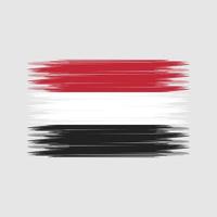 cepillo de la bandera de yemen. bandera nacional vector