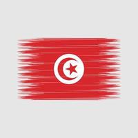 cepillo de bandera de túnez. bandera nacional vector