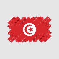 diseño vectorial de la bandera de túnez. bandera nacional vector