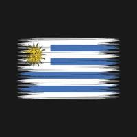 cepillo de la bandera de uruguay. bandera nacional vector