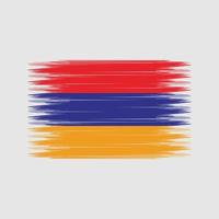 pincel de bandera de armenia. bandera nacional vector