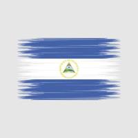 Nicaragua Flag Brush. National Flag vector