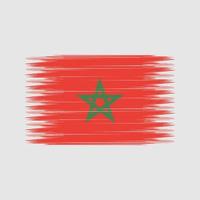 Morocco Flag Brush. National Flag vector