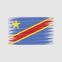 cepillo de la bandera de la república del congo. bandera nacional vector