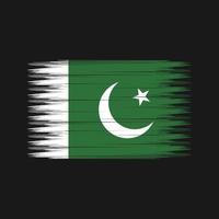 cepillo de bandera de pakistán. bandera nacional vector
