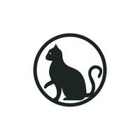 diseño de logotipo de vector de gato. diseño del logotipo de la tienda de mascotas. logotipo de cuidado de mascotas animales.