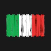 Italy Flag Brush Vector. National Flag Brush Vector Design