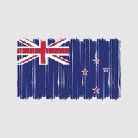 New Zealand Flag Brush Vector. National Flag Brush Vector Design