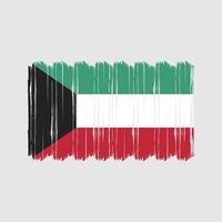 Kuwait Flag Brush Vector. National Flag Brush Vector Design