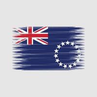 cepillo de bandera de las islas cook. bandera nacional vector