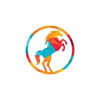 Horse vector logo design. Horse racing logo design.