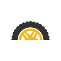 Tyre company or tyre shop vector logo design.