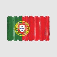 Portugal Flag Brush Vector. National Flag Brush Vector Design