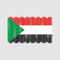 Sudan Flag Brush Vector. National Flag Brush Vector Design