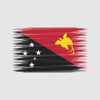 Papua New Guinea Flag Brush. National Flag vector