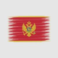 cepillo de bandera de montenegro. bandera nacional vector