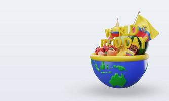 3d día mundial de la alimentación ecuador renderizado vista derecha foto