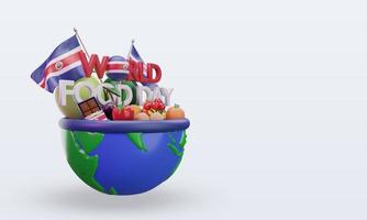 3d World Food Day Costa Rica rendering left view photo