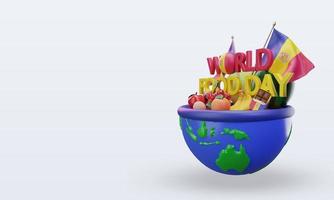 3d World Food Day Andorra rendering right view photo