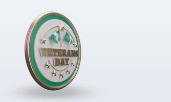 3d Veterans day Nigeria rendering left view photo