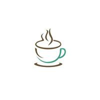taza de diseño del logotipo del vector de café. logotipo de la cafetería.