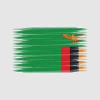 cepillo de bandera de zambia. bandera nacional vector