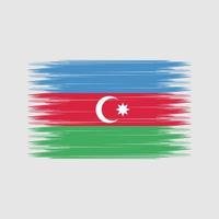 pincel de bandera de azerbaiyán. bandera nacional vector