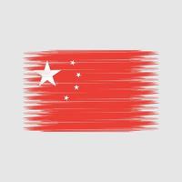 cepillo de bandera china. bandera nacional vector