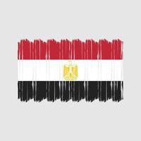 vector de pincel de bandera de egipto. diseño de vector de pincel de bandera nacional