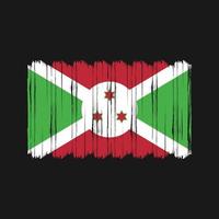 vector de pincel de bandera de burundi. diseño de vector de pincel de bandera nacional