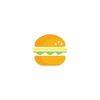 diseño de logotipo de vector de hamburguesa. icono de signo de comida rápida de hamburguesa.