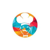 diseño de logotipo de vector de chef. concepto de logotipo de cocina y restaurante.