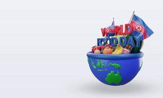 3d día mundial de la alimentación corea del norte renderizado vista derecha foto