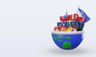 3d día mundial de la alimentación filipinas renderizado vista derecha foto