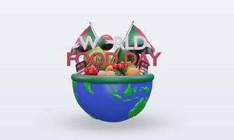 3d World Food Day Sudan rendering front view photo