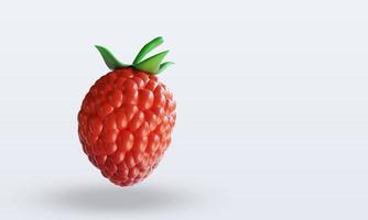 3d Fruits Raspberry rendering left view photo