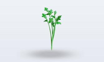 3d Vegetable Celery rendering front view photo