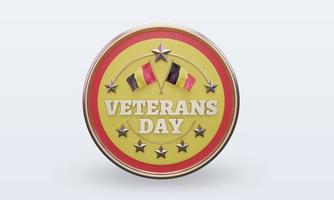 3d Veterans day Belgium rendering front view photo