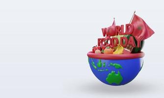 3d World Food Day Morocco rendering right view photo