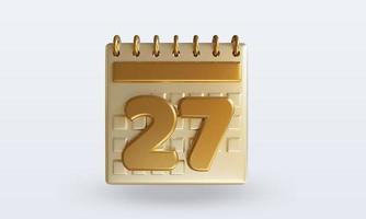 3d Calendar twenty seven photo