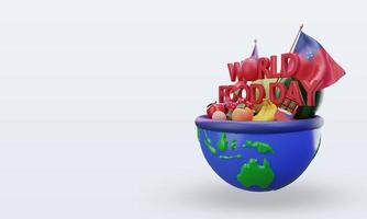 3d día mundial de la alimentación samoa renderizado vista derecha foto